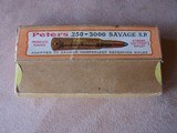 Peters Vintage Full Box of Savage .250-3000 Ammo .87 GR. Minty Condition & Very Collectible - 1 of 5