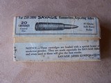 Savage Original Early Sealed Box of .250-3000 Ammo Rare Find, Very Desirable & Minty Condition - 1 of 6