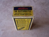 Western .38 Automatic Box of Ammo Colt, Savage Pistol - 3 of 7