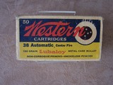 Western .38 Automatic Box of Ammo Colt, Savage Pistol - 1 of 7