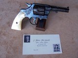 Colt Engraved Army Special .38 Special Flat Top Vent Rib Pearl Grips Fitz Style Cut-A-Way - 2 of 20