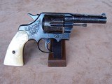 Colt Engraved Army Special .38 Special Flat Top Vent Rib Pearl Grips Fitz Style Cut-A-Way - 3 of 20