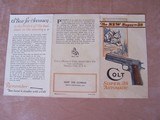 Colt Super Automatic pre-war (1930's) color advertising brochure (Rare) - 3 of 3