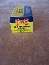 Full box of Pre-War Western SuperX .357 Magnum Ammo, Very Collectible - 2 of 6