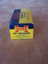 Full box of Pre-War Western SuperX .357 Magnum Ammo, Very Collectible - 4 of 6