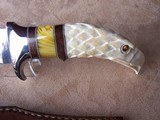 Ray Beers Custom Bowie with Eagle head handle. - 2 of 5