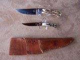 Andy Blackton Safari Club International two knife set with sheath - 1 of 7
