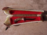 Stag Handle Hand Made Knife, Housed in an Elk Antler Case - 6 of 10
