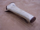Stag Handle Hand Made Knife, Housed in an Elk Antler Case - 9 of 10