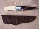 Steve Fecas Hippo Ivory Handle Custom Knife with Amazing Filework - 2 of 11