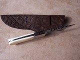 Steve Fecas Hippo Ivory Handle Custom Knife with Amazing Filework - 10 of 11