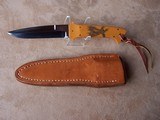 Mike Franklin Boot Knife with Falcon Scrimshaw
