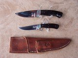Andy Blackton Piggy Back set of Buffalo Handle Hunting Knives - 1 of 6