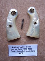 Original Colt Police Positive Pearl Grips with Medallions - 1 of 4