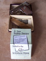 Colt Nickel 1908 .25 Auto in the box with brush & paperwork. Excellent. - 2 of 20