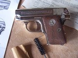 Colt Nickel 1908 .25 Auto in the box with brush & paperwork. Excellent. - 11 of 20