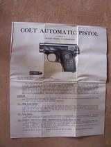 Colt Nickel 1908 .25 Auto in the box with brush & paperwork. Excellent. - 17 of 20