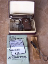 Colt Nickel 1908 .25 Auto in the box with brush & paperwork. Excellent. - 20 of 20