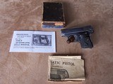 Colt 1908 .25 Auto in the box with paperwork. Early Model Manufactured in 1915. - 7 of 20