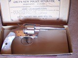 Colt Nickel New Police .32 with a 4” barrel and Pearl grips in the box with paperwork & Colt Letter. Made in 1904 and in excellent condition - 12 of 20