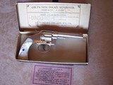 Colt Nickel New Police .32 with a 4” barrel and Pearl grips in the box with paperwork & Colt Letter. Made in 1904 and in excellent condition - 3 of 20