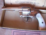 Colt Nickel New Police .32 with a 4” barrel and Pearl grips in the box with paperwork & Colt Letter. Made in 1904 and in excellent condition - 13 of 20