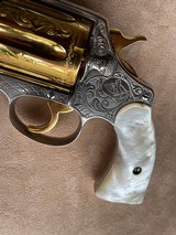 Colt Factory Engraved Nickel Police Positive Special with Gold Cylinder, Hammer & Trigger along with Pearl Grips and Cased - 5 of 20