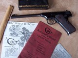 Early four digit Colt Woodsman Target .22 Auto with original box and paperwork. Known as the Pre-Woodsman - 2 of 20