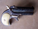 Colt SAA .45 and Remington O/U Derringer .41 Engraved & Gold Inlay with Ivory Grips - 15 of 20
