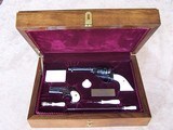 Colt SAA .45 and Remington O/U Derringer .41 Engraved & Gold Inlay with Ivory Grips - 3 of 20