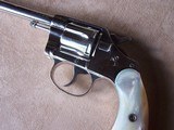 Colt Nickel New Police, 6” barrel, Pearl Grips, .32 Colt, Very Rare - 8 of 20