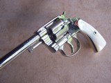Colt Nickel New Police, 6” barrel, Pearl Grips, .32 Colt, Very Rare - 10 of 20