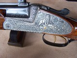 Josef Winkler of Austria O/U Sidelock Double Rifle Profusely Engraved with African animals & Includes two sets of barrels with Zeiss Scopes - 5 of 20