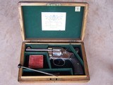 Colt Nickel New Police .32 Revolver from 1902. British proofed and in a period British Wooden Case with Accessories & Colt Archive Letter - 4 of 20