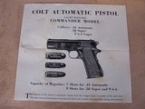 Colt Commander .45 original wood grain pistol box with pamphlet. Excellent condition and original Colt. - 3 of 6