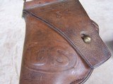 U.S. Army 1909 RIA marked holster for a Colt .38 caliber revolver (Rare) Excellent condition. Calvary markings. Filipino war. - 3 of 9