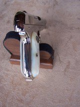 Colt 1908 Nickel .380 Auto with Pearl Grips, Box & Paperwork - 4 of 20