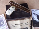 Colt 1908 Nickel .380 Auto with Pearl Grips, Box & Paperwork - 3 of 20