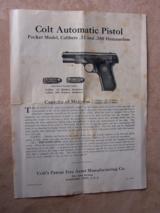 Colt 1908 Nickel .380 Auto with Pearl Grips, Box & Paperwork - 18 of 20