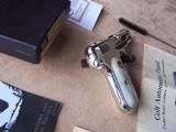 Colt 1908 Nickel .380 Auto with Pearl Grips, Box & Paperwork - 13 of 20