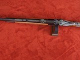 Engraved Ludwig Borovnik of Austria Single Shot Stalking Rifle in 7 mm Magnum with 1 1/2-5 Scope in Claw Mounts. AAA Fancy Walnut Stock. - 8 of 20