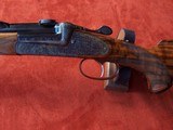 Engraved Ludwig Borovnik of Austria Single Shot Stalking Rifle in 7 mm Magnum with 1 1/2-5 Scope in Claw Mounts. AAA Fancy Walnut Stock. - 18 of 20
