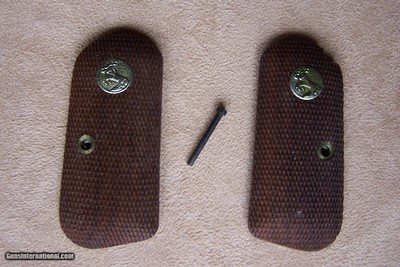 Colt 1903 or 1908 Auto Checkered Wood Grips