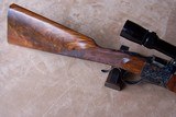 Custom made Ruger full stock falling block single shot .22 caliber rifle with extraordinary wood and engraving - 10 of 20