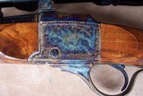 Custom made Ruger full stock falling block single shot .22 caliber rifle with extraordinary wood and engraving - 14 of 20