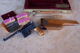 Mauser Broomhandle Cased with Stock & accessories in Trunk Style Case. 1930 C-96 Model chambered in 7.63mm. - 2 of 20