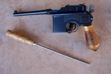Mauser Broomhandle Cased with Stock & accessories in Trunk Style Case. 1930 C-96 Model chambered in 7.63mm. - 3 of 20