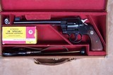 Colt Officers Model Target Revolver in .38 Special with a 7 1/2” barrel housed in a British Case with Accessories from WWII era “Battle of Britain Gun - 18 of 20