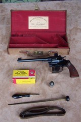 Colt Officers Model Target Revolver in .38 Special with a 7 1/2” barrel housed in a British Case with Accessories from WWII era “Battle of Britain Gun - 2 of 20