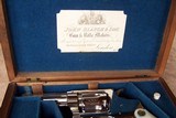 Smith & Wesson 1st Model nickel .32 Hand Ejector also know as The Model of 1896. In a British case with accessories. S&W Nickel Revolver - 3 of 20